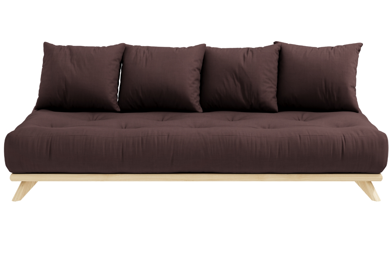 Tmavě hnědá trojmístná pohovka Karup Design Senza 200 cm