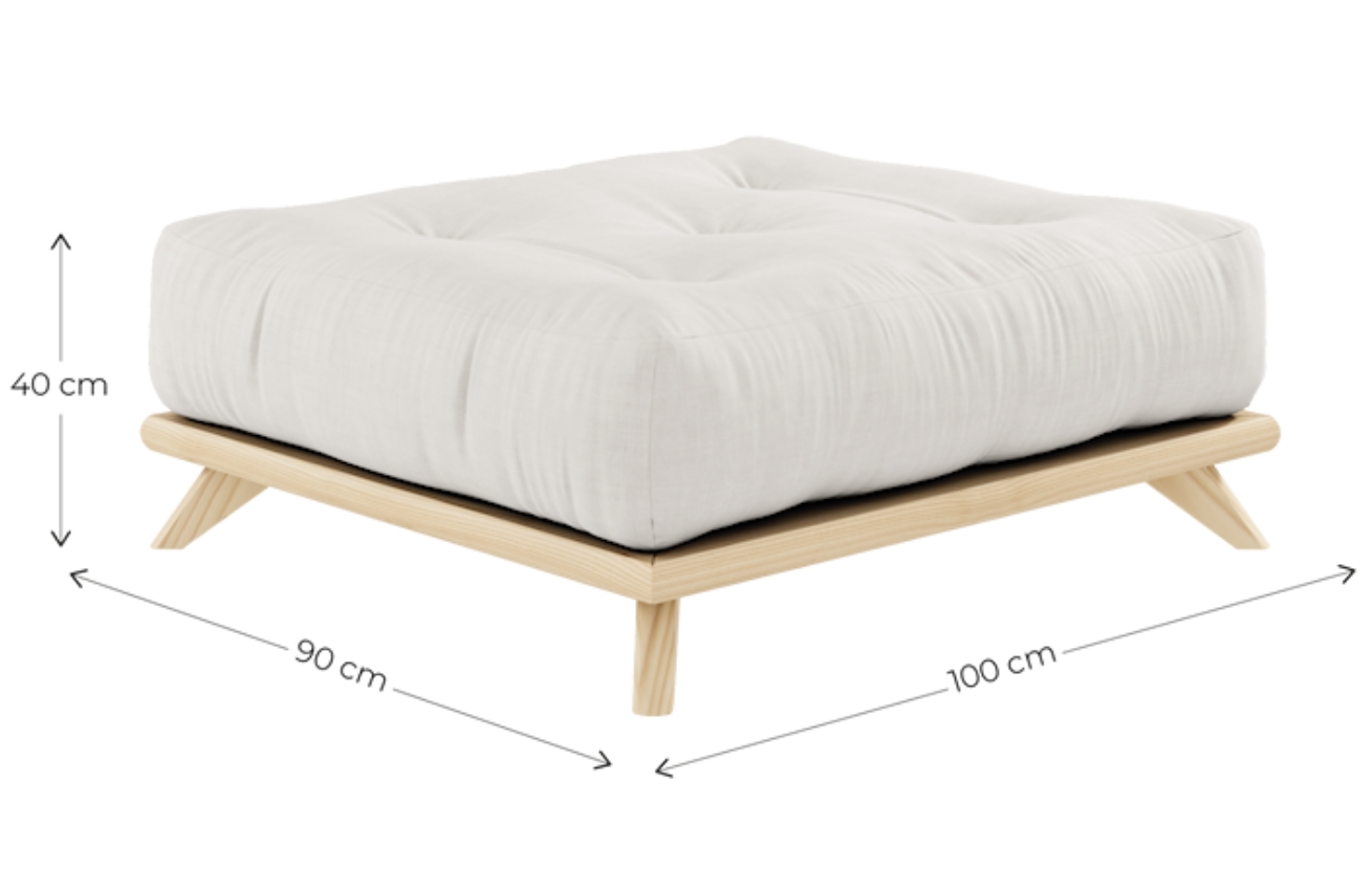 Tmavě béžová podnožka Karup Design Senza 100 x 90 cm
