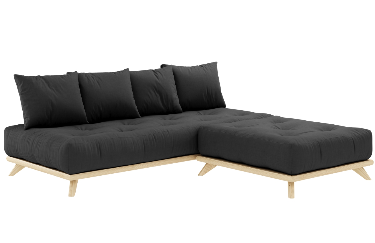 Tmavě šedá podnožka Karup Design Senza 100 x 90 cm