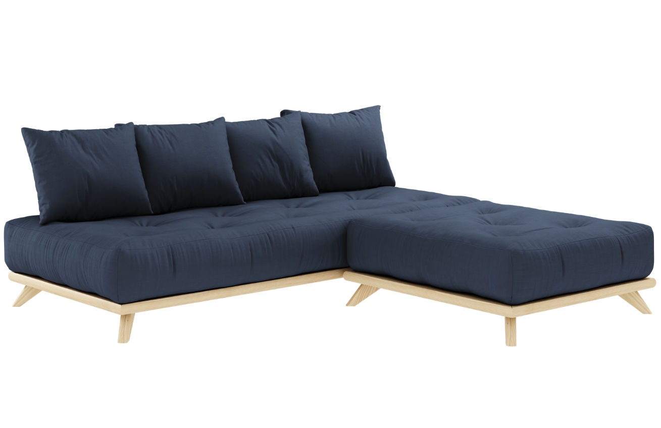 Tmavě modrá podnožka Karup Design Senza 100 x 90 cm
