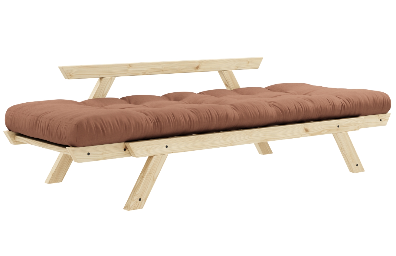 Hnědá dvoumístná rozkládací pohovka Karup Design Bebop 174 cm