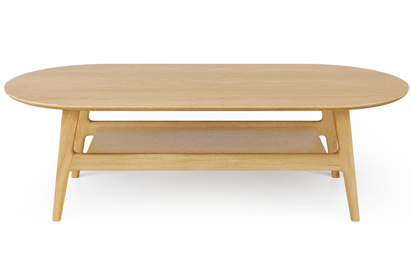 Dubový konferenční stolek Woodman Curved 130 x 60 cm