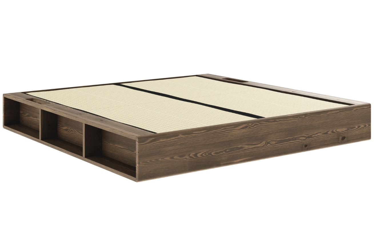 Hnědá dřevěná dvoulůžková postel Karup Design Ziggy 160 x 200 cm