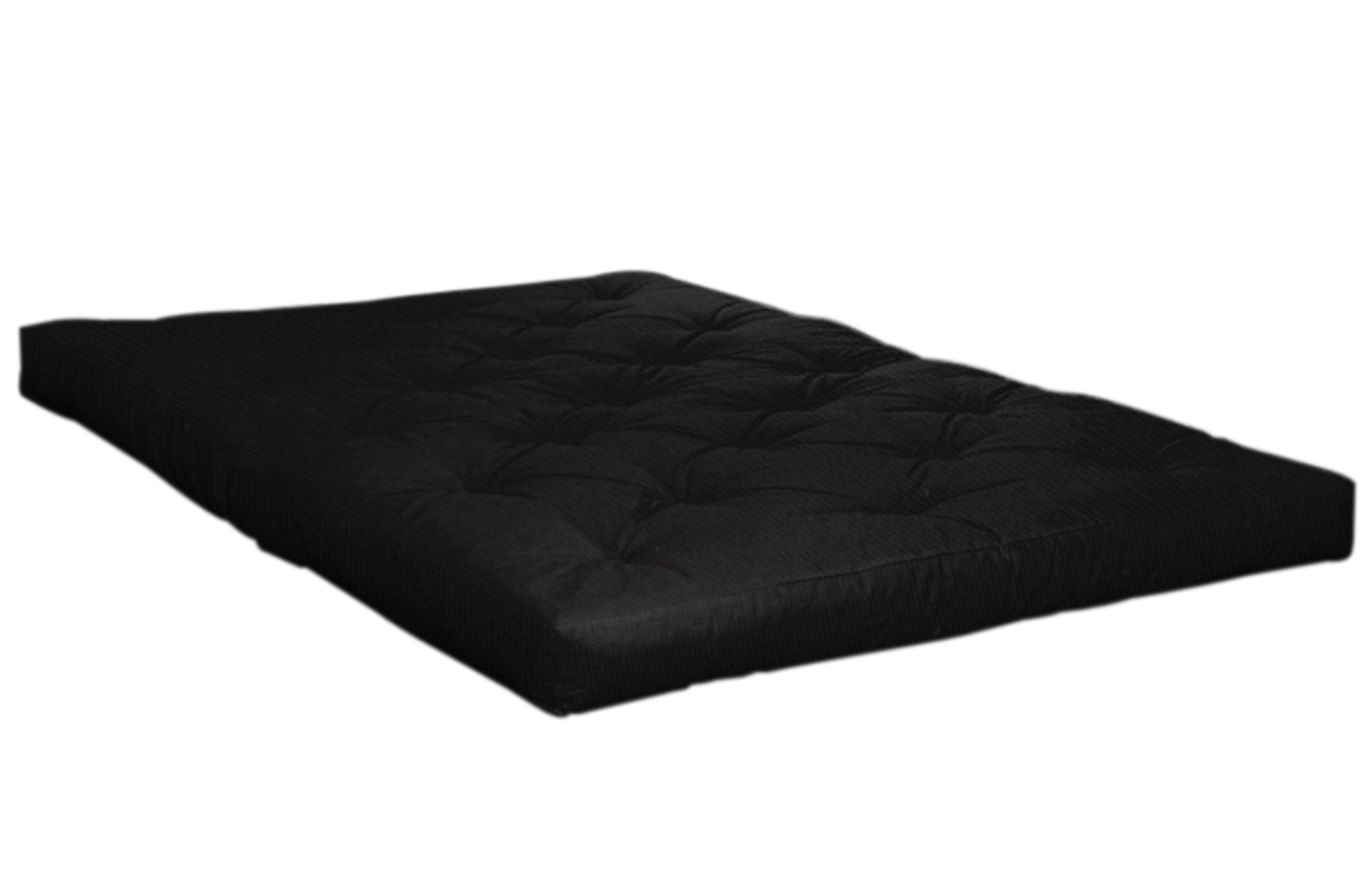 Středně tvrdá černá futonová matrace Karup Design Coco 180 x 200 cm, tl. 16 cm