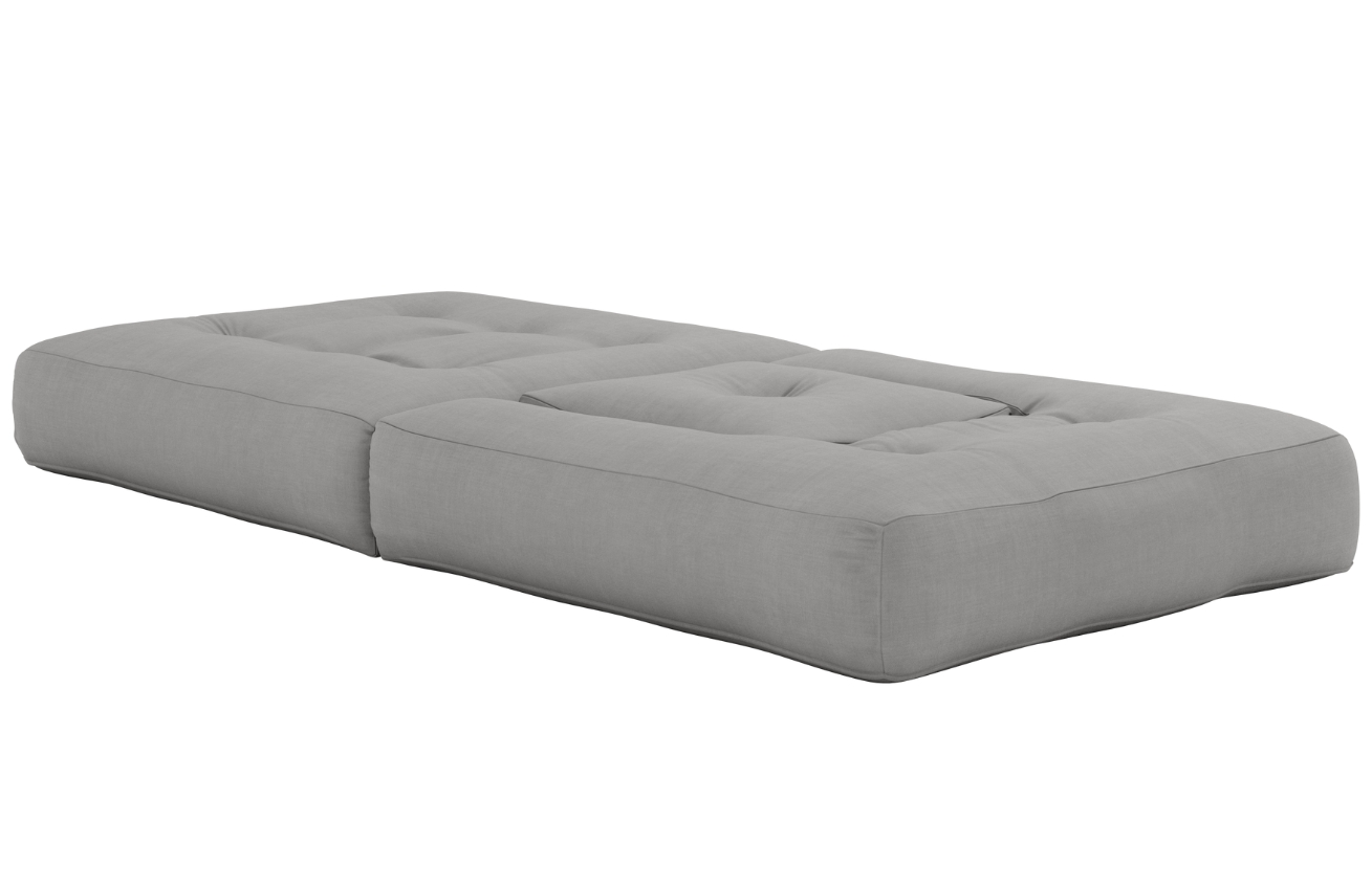 Šedé rozkládací křeslo Karup Design Cube s podnožkou