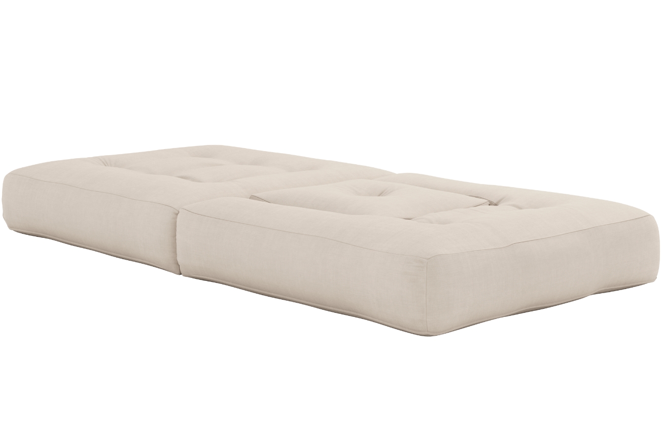 Béžové rozkládací křeslo Karup Design Cube s podnožkou