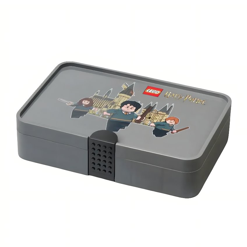 Šedý úložný box s přihrádkami LEGO® Harry Potter 26,7 × 17,8 cm