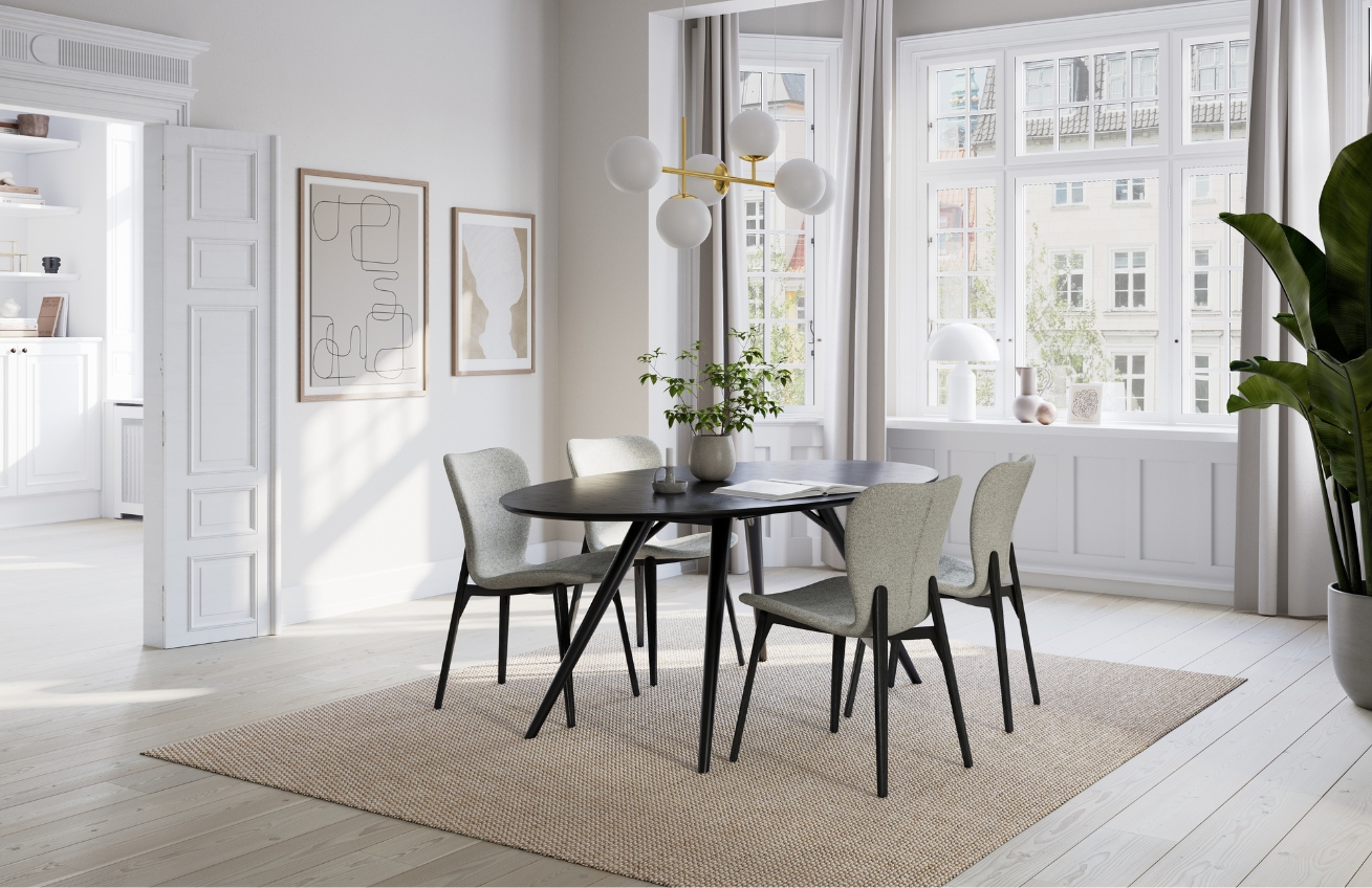 ​​​​​Dan-Form Šedá bouclé jídelní židle DAN-FORM Glam