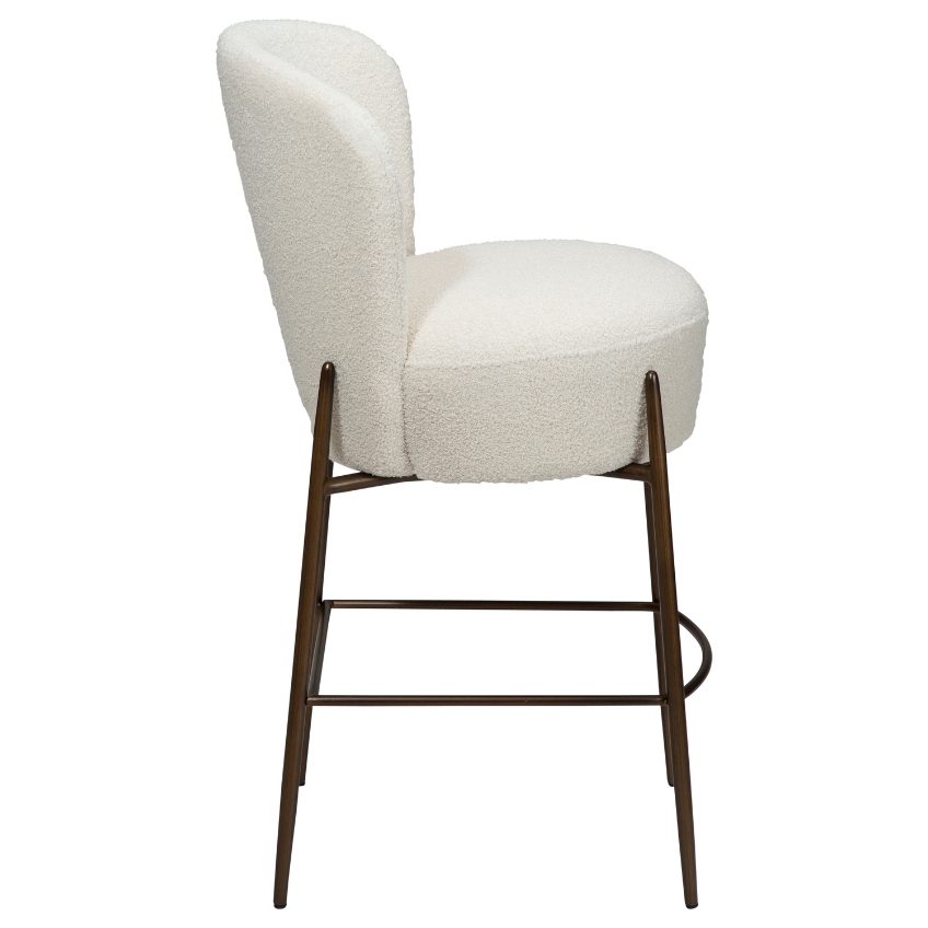 ​​​​​Dan-Form Béžová bouclé barová židle DAN-FORM Orbit 68 cm