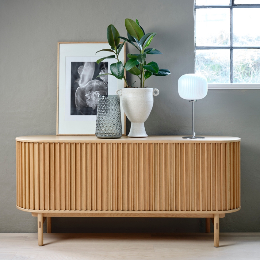Dubová komoda Unique Furniture Carno 160 x 45 cm