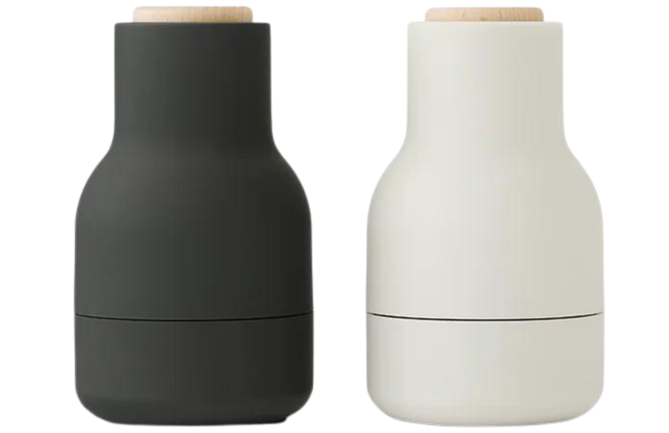 Audo CPH Set dvou bílo černých silikonových mlýnků na sůl a pepř AUDO GRINDER 10,5 cm