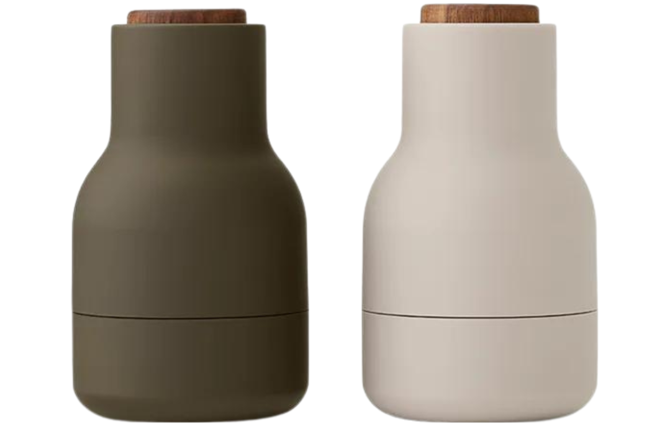 Audo CPH Set dvou zeleno béžových silikonových mlýnků na sůl a pepř AUDO GRINDER 10,5 cm