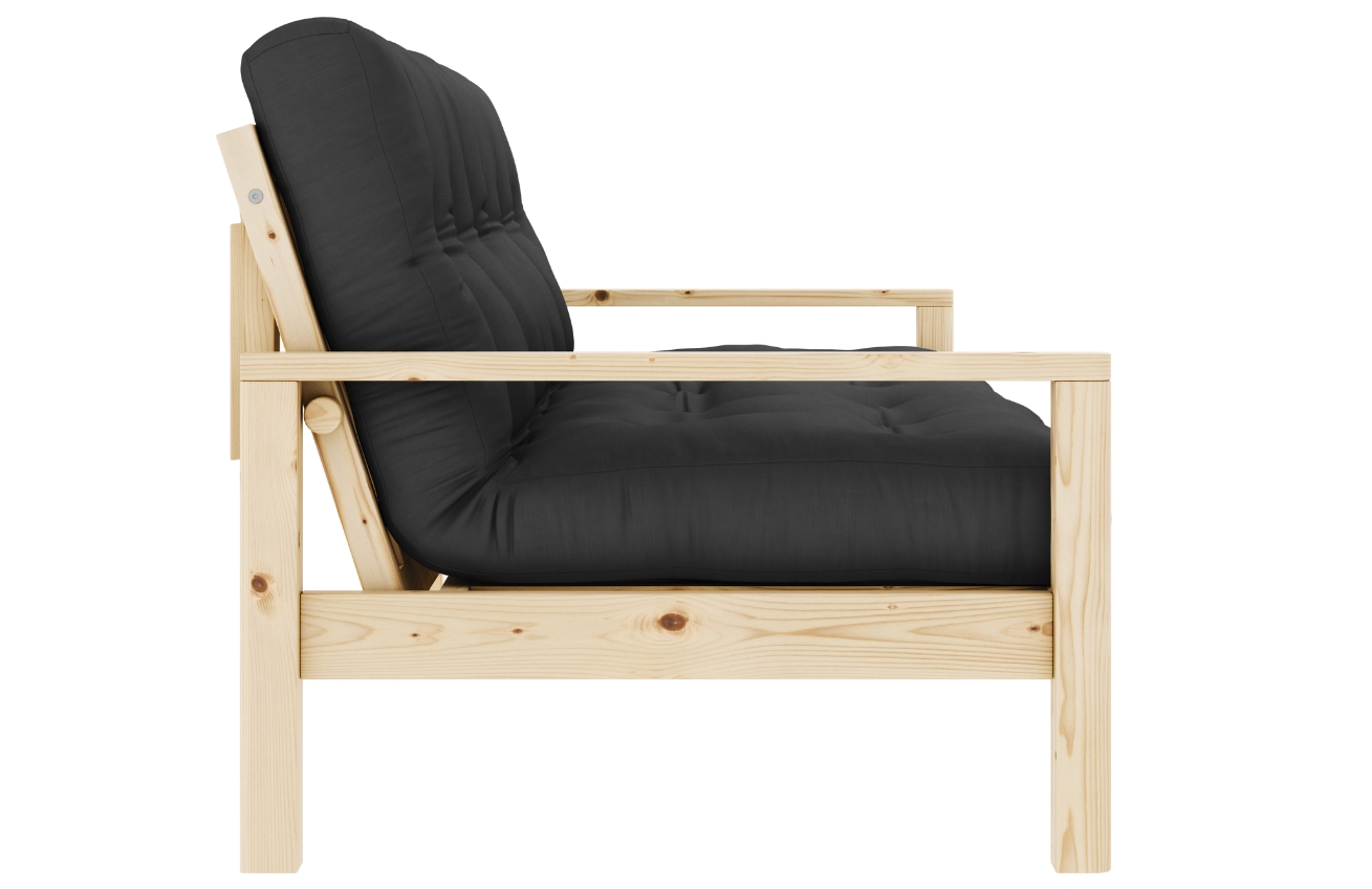 Tmavě šedá trojmístná rozkládací pohovka Karup Design Knob 205 cm