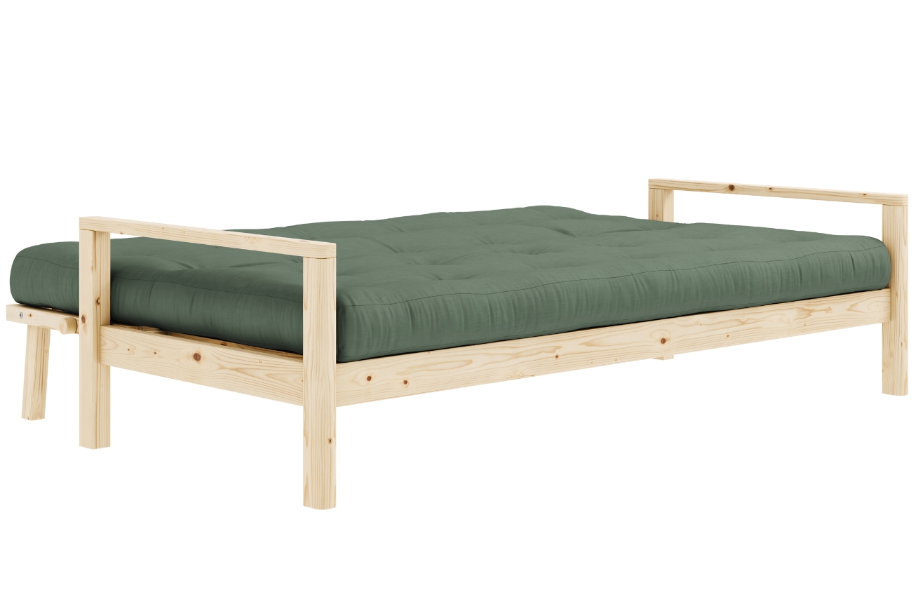 Zelená trojmístná rozkládací pohovka Karup Design Knob 205 cm