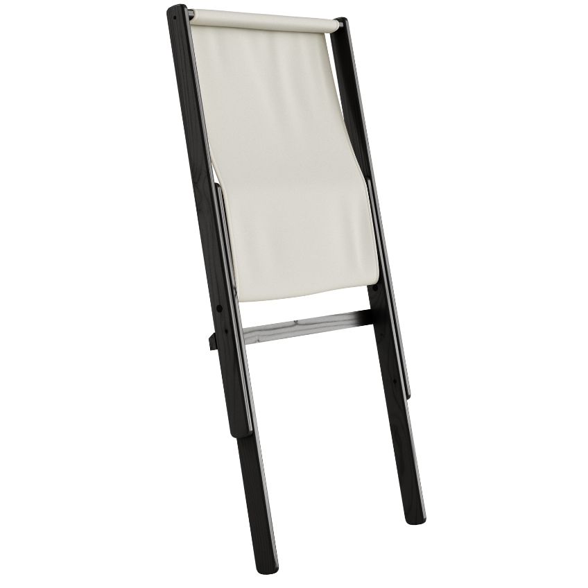 Bílé skládací křeslo Karup Design Boogie s černou konstrukcí