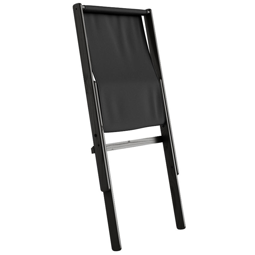 Tmavě šedé skládací křeslo Karup Design Boogie s černou konstrukcí