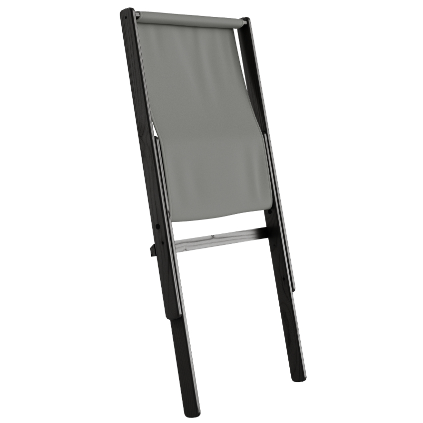 Šedé skládací křeslo Karup Design Boogie s černou konstrukcí