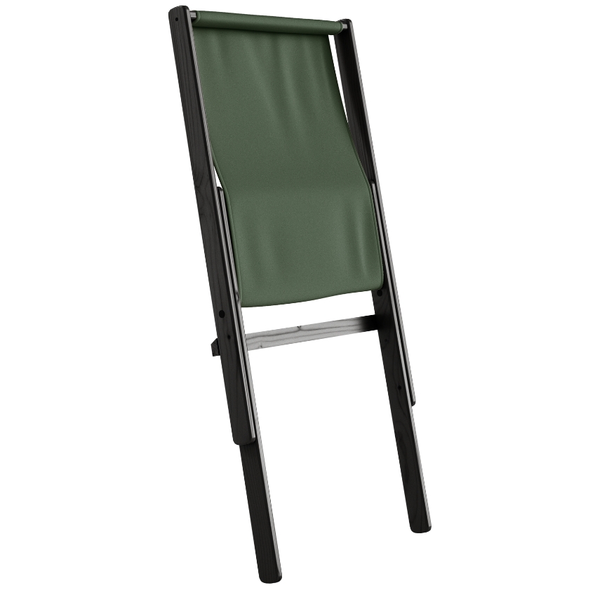 Zelené skládací křeslo Karup Design Boogie s černou konstrukcí