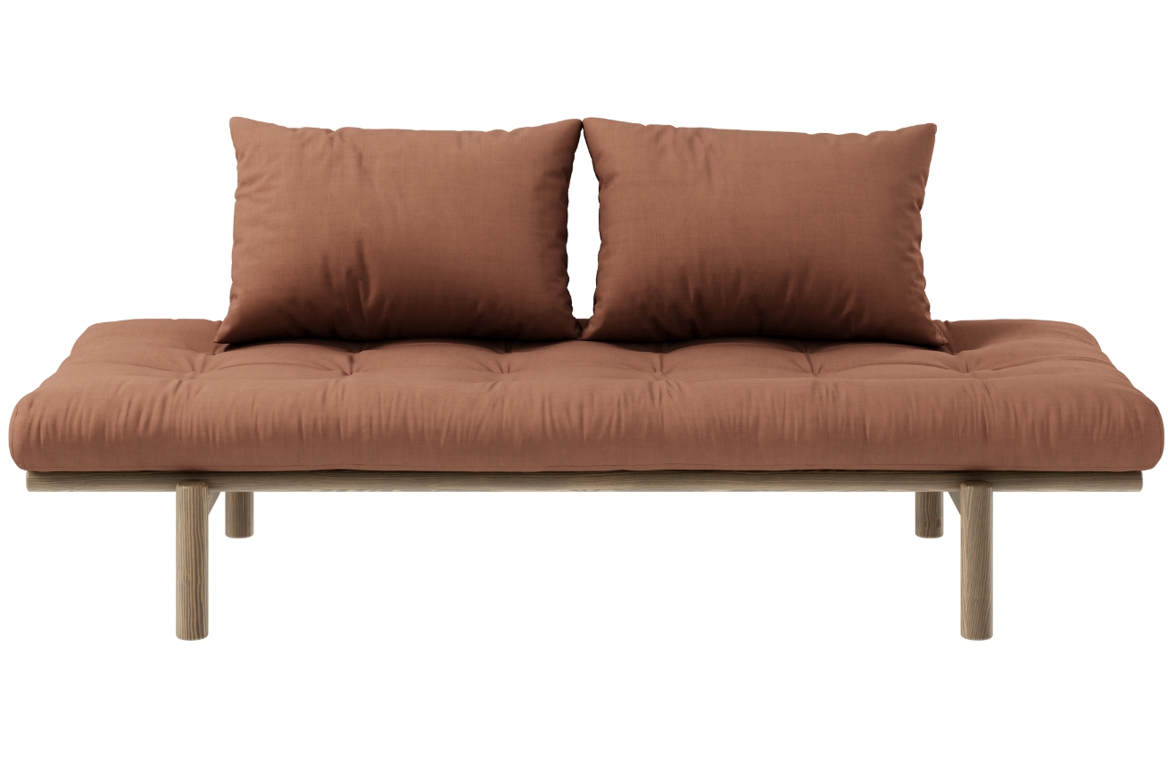 Hnědá trojmístná pohovka Karup Design Pace 200 cm s hnědou konstrukcí