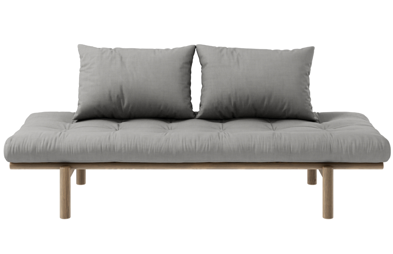 Šedá trojmístná pohovka Karup Design Pace 200 cm s hnědou konstrukcí