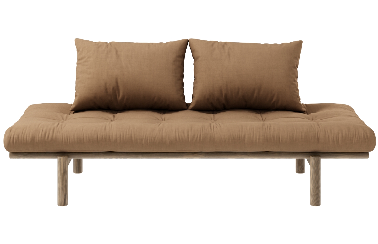 Světle hnědá trojmístná pohovka Karup Design Pace 200 cm s hnědou konstrukcí