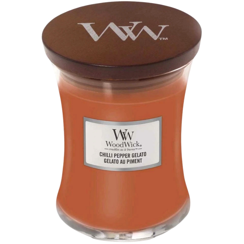 WoodWick Střední vonná svíčka WoodWick, Chilli Pepper Gelato