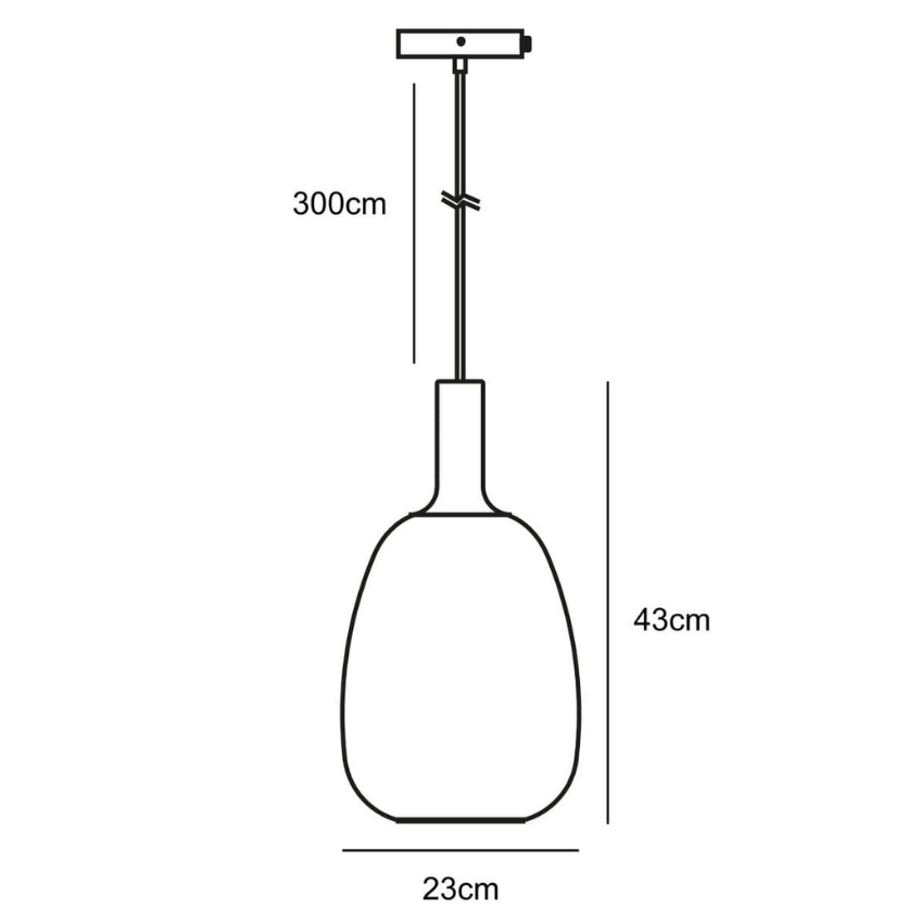 Nordlux Kouřově šedé skleněné závěsné světlo Alton 23 cm