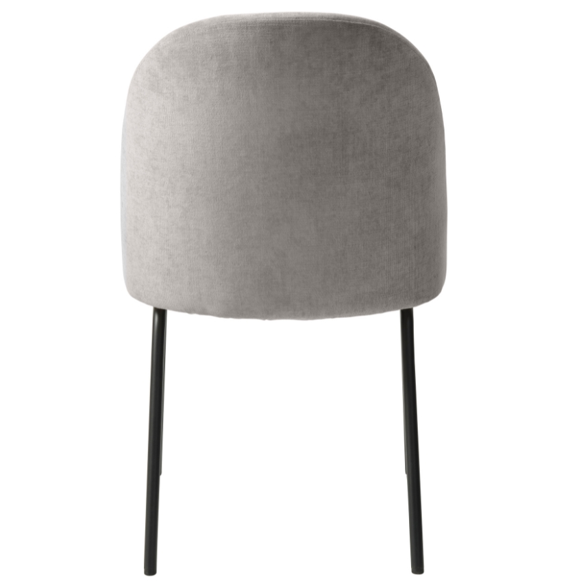 Šedá sametová jídelní židle Unique Furniture Creston