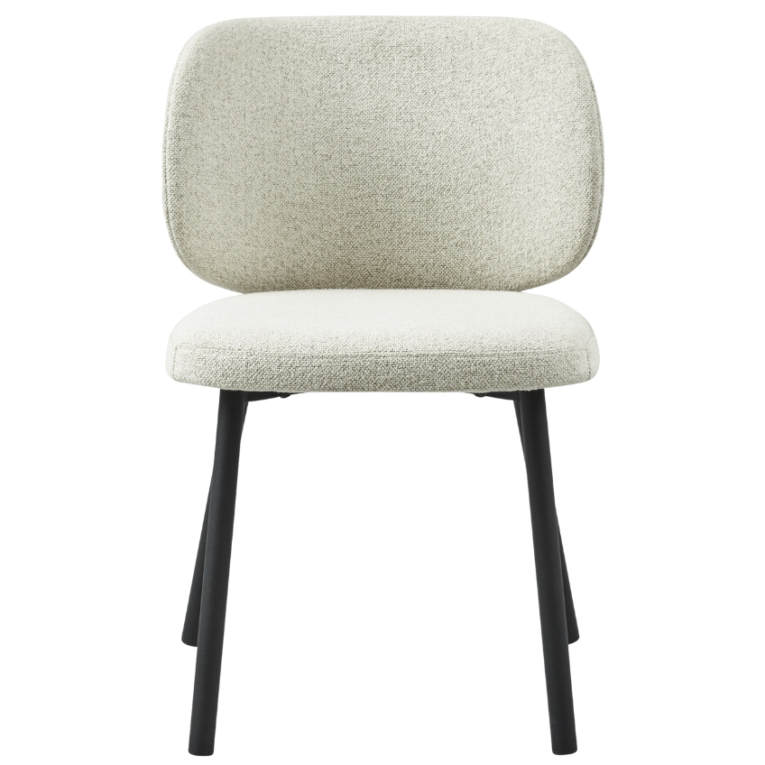 Bílá bouclé jídelní židle Unique Furniture Swan