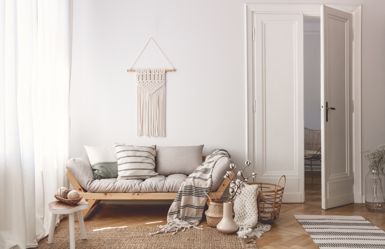 Šedá dvoumístná rozkládací pohovka Karup Design Bebop 174 cm s černou konstrukcí