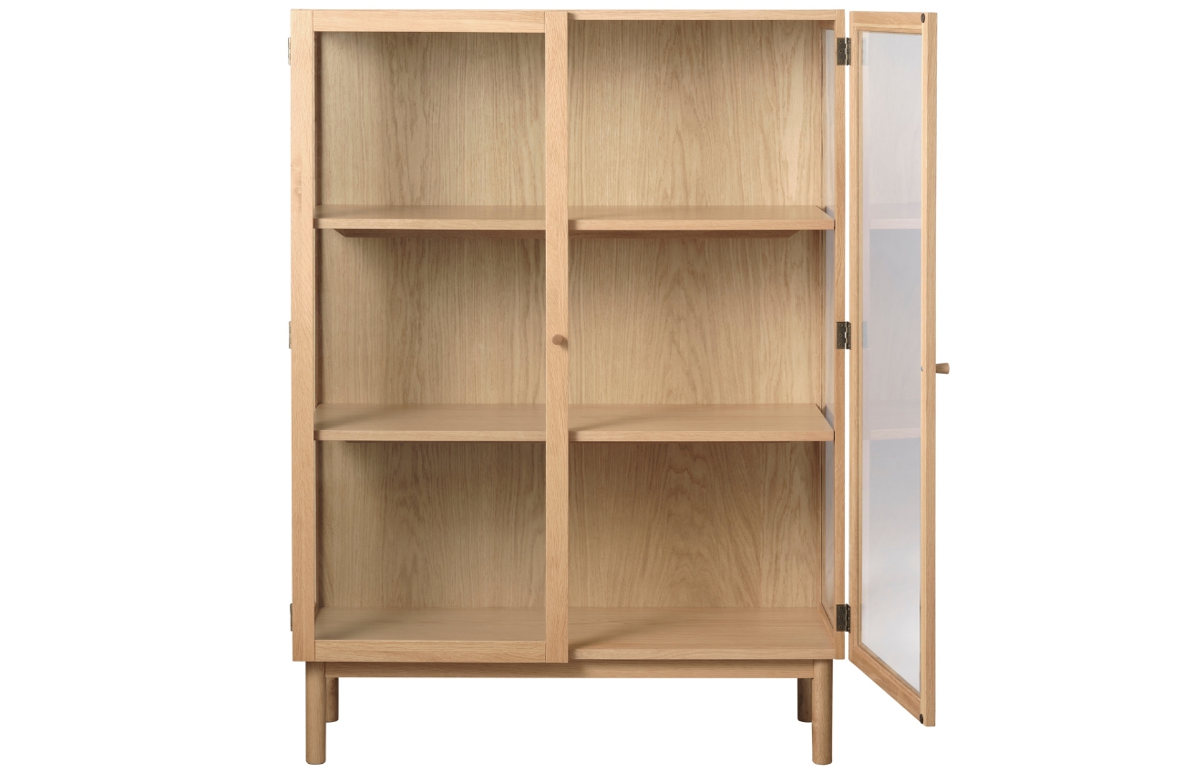 Dubová vitrína Unique Furniture Elba 140 x 100 cm