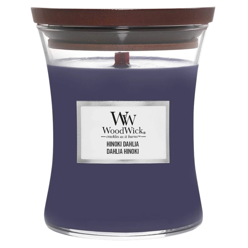 WoodWick Malá vonná svíčka WoodWick, Hinoki Dahlia
