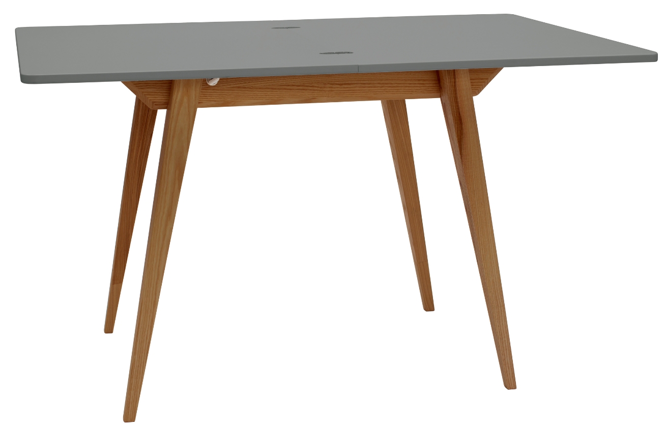 Šedý lakovaný rozkládací jídelní stůl RAGABA ENVELOPE 90 / 130 x 65 / 90 cm
