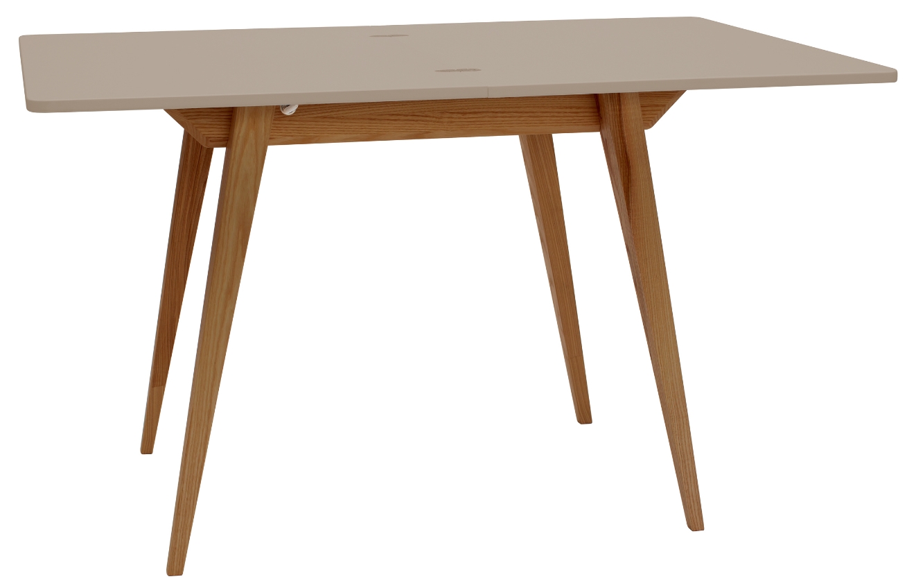 Béžový lakovaný rozkládací jídelní stůl RAGABA ENVELOPE 90 / 130 x 65 / 90 cm
