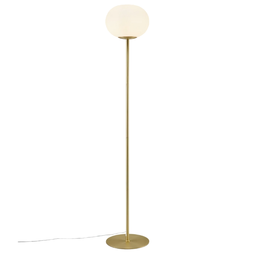 Nordlux Opálově bílá skleněná stojací lampa Alton 150 cm
