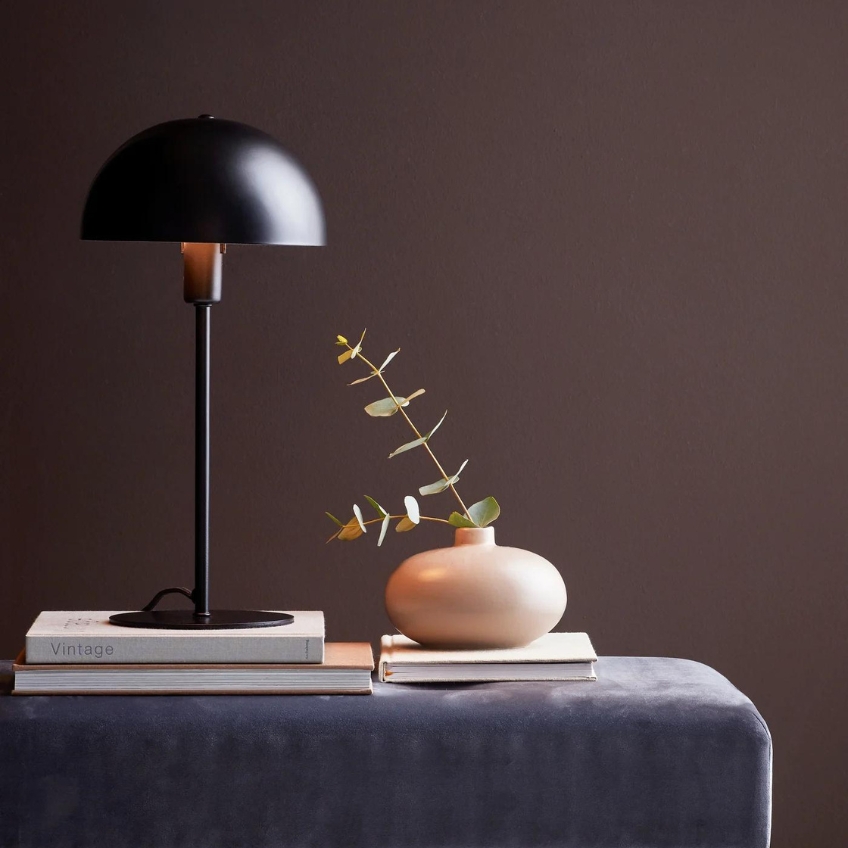 Nordlux Černá kovová stolní lampa Ellen
