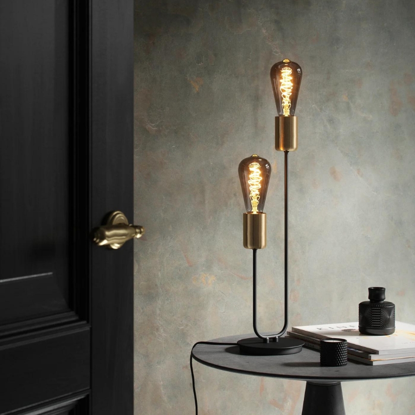 Nordlux Kouřově šedá dekorativní stmívatelná LED žárovka Spiral Deco Edison Smokey E27 4,5W