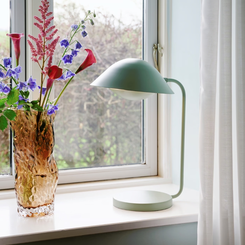 Nordlux Zelená kovová stolní lampa Freya
