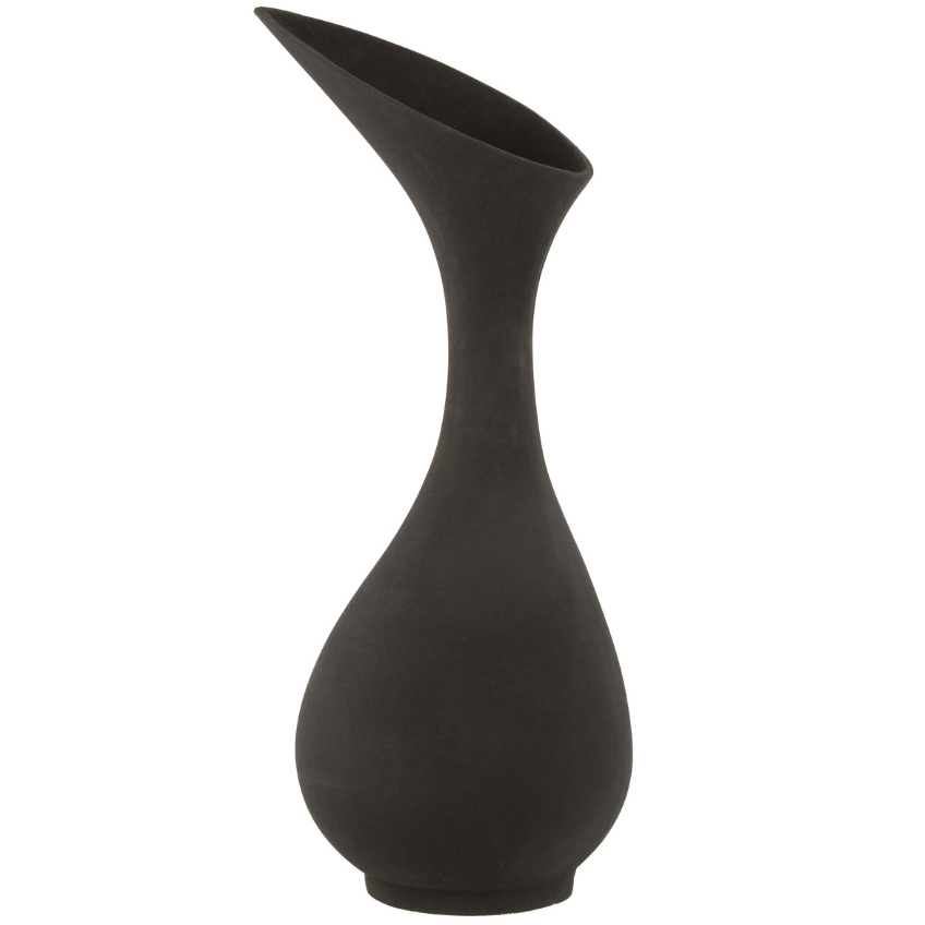 Černá hliníková váza J-Line Rutie 77,5 cm