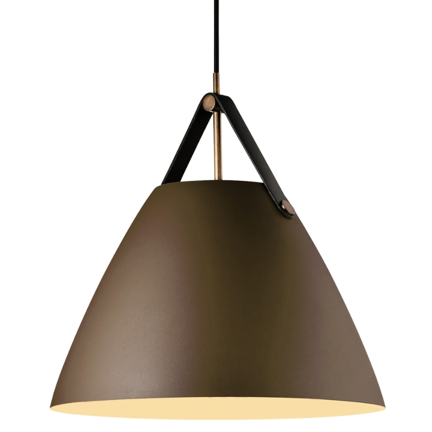 Nordlux Béžové kovové závěsné světlo Strap 36 cm