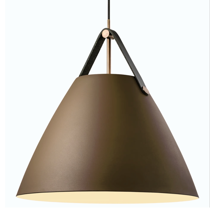 Nordlux Béžové kovové závěsné světlo Strap 48 cm