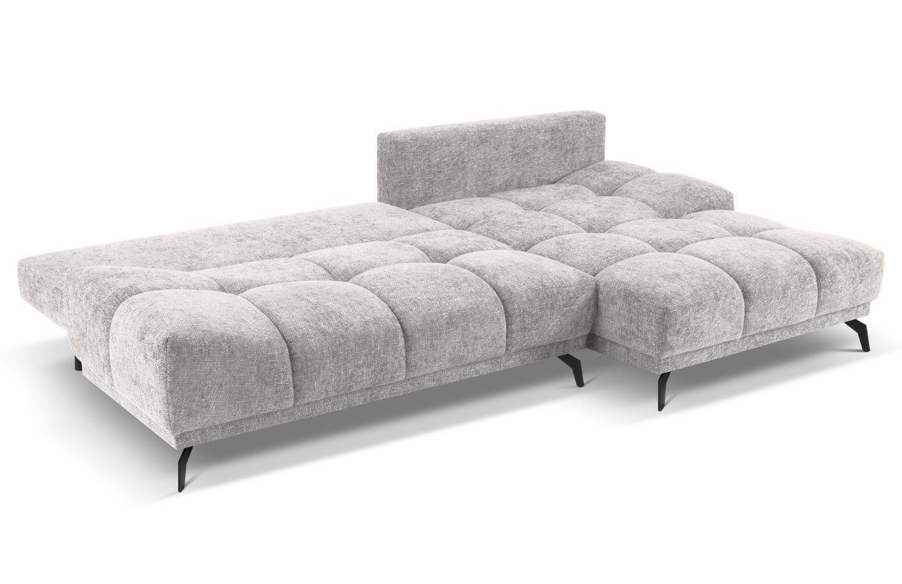 Světle šedá rohová rozkládací pohovka Windsor & Co Cirrus 290 cm, pravá