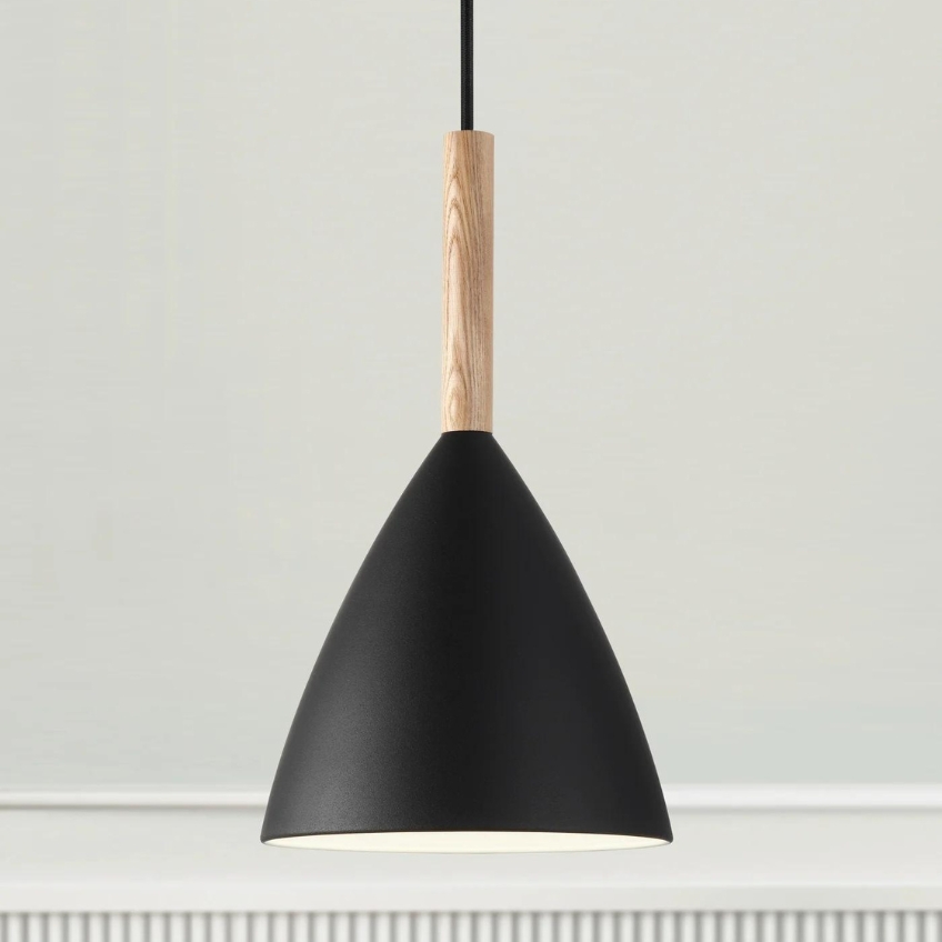 Nordlux Černé kovové závěsné světlo Pure 20 cm