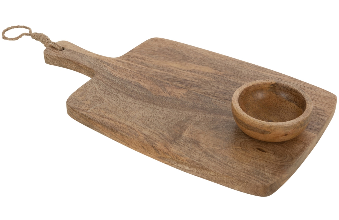 Dřevěná sada na servírování J-Line Caseum 38,5 x 20,5 cm