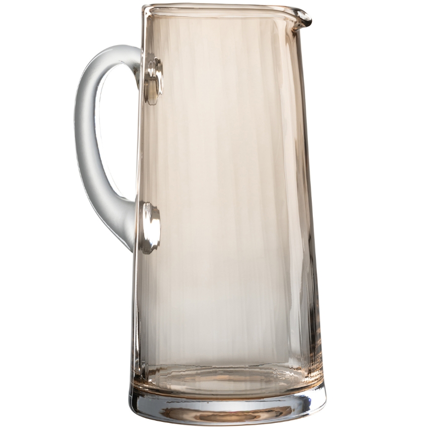 Hnědý skleněný džbán J-Line Terje 1,5 l