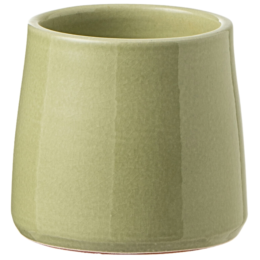 Zelený keramický květináč J-line Valen Ø 13,5 cm