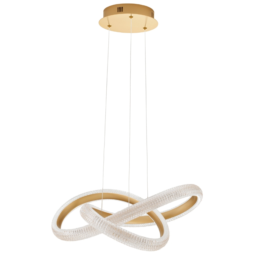 Zlaté závěsné LED světlo Nova Luce Medora 52,5 cm