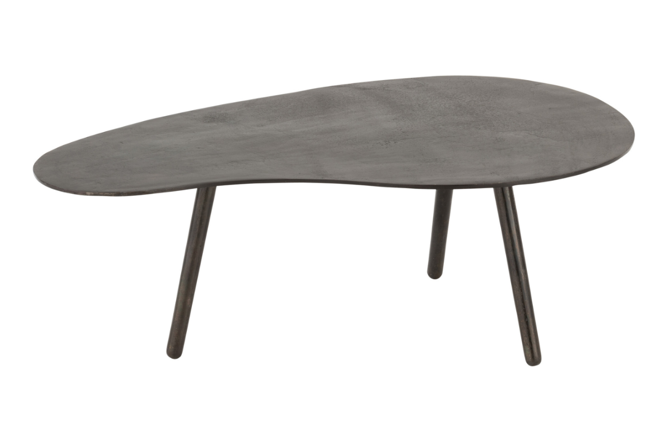 Černý kovový konferenční stolek J-line Ashara 89 x 52,5 cm