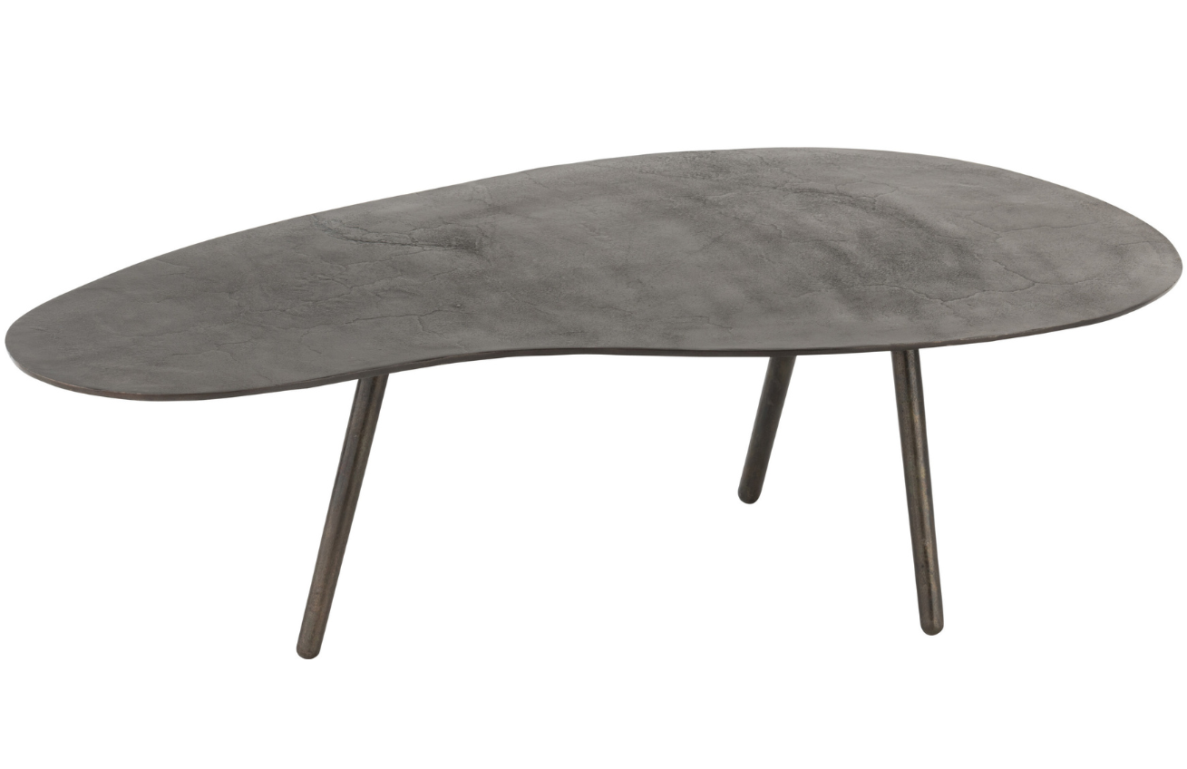Černý kovový konferenční stolek J-line Ashara 119 x 71,5 cm