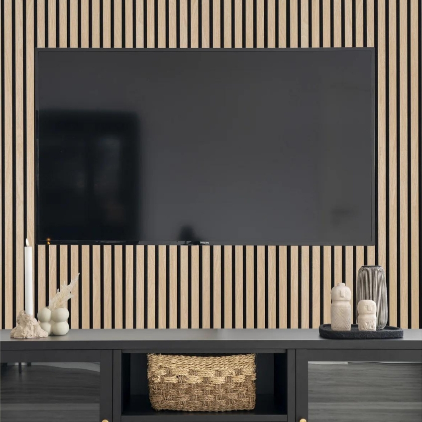 Nordic Living Dubový akustický panel Zuis 240 x 60 cm